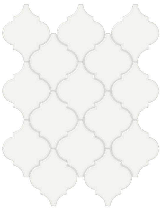 White Glossy Arabesque Mosaic | Marino Tile NY