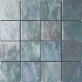 Zellige Glazed Ceramic Soft Blue Mix 3"x3" Mosaic | Marino Tile NY